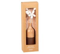 Diffuseur en bois de hêtre et verre fumé marron parfum bois vanillé 30ML 4.7x12.5x4.7cm Vert