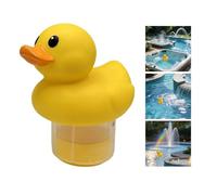 Diffuseur Flottant Chlore Canard - Distributeur Transparent Résistant UV | Chlorinateur Piscine Animal Décoratif | Compatible Pastilles 1 Pouce et 3 Pouces | Accessoire Spa Bain à Remous Usage Extérie
