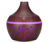Diffuseur Huiles Essentielles, Humidificateurs D'huiles Essentielles, Asthme Traitement, Récipient De 300 ML 4 Lumières LED à Changement