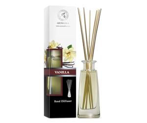 Diffuseur Parfum de Vanille 100ml - Naturel Fragrance Fraîche et Durable - Kit Diffuseur Cadeau avec 10 Bâtonnets de Bambou - Meilleur pour Aromathérapie