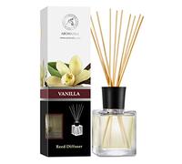 Diffuseur Parfum de Vanille 200ml - Naturel Fragrance Fraîche - Kit Diffuseur Cadeau avec 10 Bâtonnets de Bambou