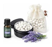 Diffuseur Parfum Maison, Sachet Parfumé Armoire sans électricité Solution réutilisable avec Billes céramique Double système Linge Placard tiroir Voiture Ambiance Naturelle Longue durée (Lavande)