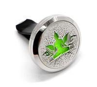 Diffuseur pour Voiture - ZEN'ARÔME - Bodhi Clip'Arôme - Acier Inox - 5 Buvards Réutilisables - Parfum Naturel