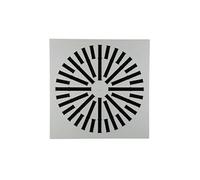 Diffuseur réglable hélicoïdal 500x500 acier blanc et déflecteur noir SF 785 - - 11051131