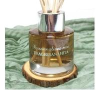 Diffuseur rond en verre avec bouchon Argent 50ml