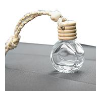 Diffuseur Suspendu - Flacon de parfum 10 ml | Flacon de parfum en verre | avec couvercle en Bois, Bouteille D'Aromathérapie Rechargeable, Déodorant et Pendentif Décoratif Rétroviseur