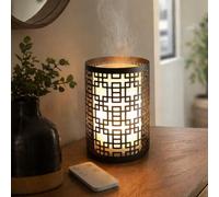 Zen’Arôme Diffuseur d’Huile Essentielle Vela - Diffuseur Ultrasonique Aromathérapie à Froid - Diffuseur Électrique Parfum Maison avec Télécommande - Éclairage LED Effet Bougie - en Métal et Verre
