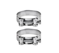 Diforma Lot de 2 colliers de serrage renforcés pour tuyau en acier galvanisé 60-63 mm
