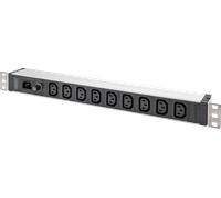 Digitus Bloc multiprise PDU 1U 9 prises C13 230 V/10 A Aluminium noir