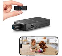 Digimore Mini Camera Espion sans Fil, WiFi Camera Surveillance 10h Enregistrement Continu, Stockage Cloud Gratuit, Batterie 3000Mah, Détection Mouvement & Vision Nocturne, Intérieur/Extérieur