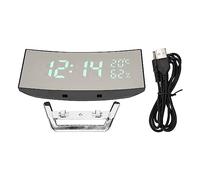 Digital Alarm Clock Curved Screen Smart Light Sensor LED Clock 12/24H Display Mode for Bedroom Office Dorm