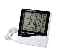 Digital Hygrometer Thermometer White, Lcd Screen Indoor Outdoor | Thermometer with Temperature and Humidity Monitor, Hygrometer Monitor with Large Display