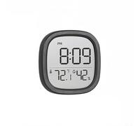 Digital Thermometer Hygrometer Clock 7.5cm Desktop(Black) | Displays pour temp, humidity, time; C/F switch; comfort ; clear LCD screen; desktop stand included
