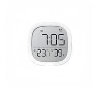 Digital Thermometer Hygrometer Clock 7.5cm Desktop(White) | Displays pour temp, humidity, time; C/F switch; comfort ; clear LCD screen; desktop stand included