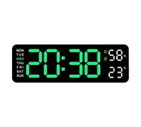 Digital Wall Clock - Batterie Operated Timepiece, Electronic Alarm Device | Sl lack Shell Rectangulaire Design | Kitchen Living Room Bedroom Classroom, High Brightness LED Screen Digital Alarm