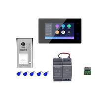Digitone by Gates - DIGI7BW - Kit portier vidéo wi-FI avec Lecteur de Badge et Moniteur Couleur 7' Argent