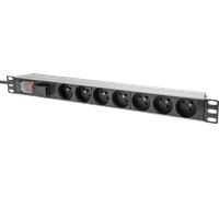 DIGITUS 95407FR - Bloc multiprise 19", 1 U, 7 prises