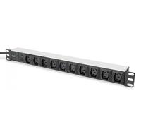 Digitus Barrette 10 prises, 250 V, 50/60 Hz, 10 A, 2 m, Noir, IEC C13