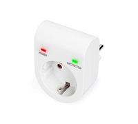 DIGITUS DN-95400 - Adaptateur de protection contre les surtensions - 1 unité - Type de connecteur F - Indicateur d'état LED - Courant de fuite Max. 13.500 A - Blanc