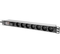 Multiprise - DIGITUS - 1U - 7 Prises Type E - Protection Surtension - Aluminium