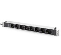 DIGITUS DN-95428 - Prise Multiple 19" - 8 Prises - C20 mâle - 1U - 250VAC 50/60Hz - 16A - 4000W - pour armoires réseau et Serveur 19 Pouces