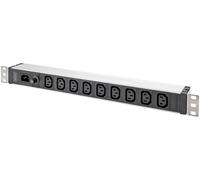 Digitus Bloc multiprise PDU 1U 9 prises C13 230 V/10 A Aluminium noir