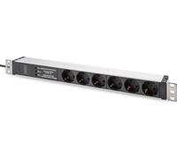 DIGITUS DN-95432 DIGITUS Bâti de prises 19", 6x, 1 UH, filtre secteur