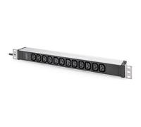 Digitus Multiprise 19 pouces DN-95426 – 1U 12 prises C13 10A aluminium pour baie ≥300 mm