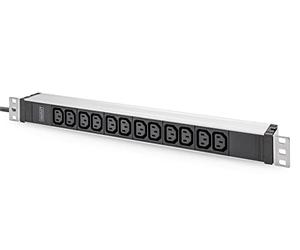 DIGITUS Multiprise 19 Pouces - 12 Prises C13 - 1U | Prise d'entrée CEE7/7 - 10 A - 2 300 W - Pour armoires réseau et serveurs 19 pouces