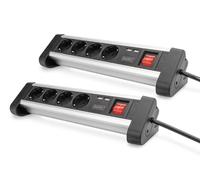 DIGITUS Multiprise à 4 Prises avec Chargeur USB - 2 pièces - 2 Ports USB-A