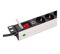 DIGITUS Multiprise avec profilé aluminium et protection contre les surcharges, 8 prises