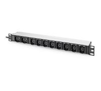 Digitus Multiprise avec profilé en aluminium, 10 prises, câble d'alimentation de 2 m, fiche IEC C20