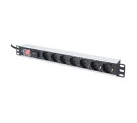 Digitus, Multiprise, Bloc multiprises à 7 voies, aluminium (7x, CEE 7/3, 2 m)
