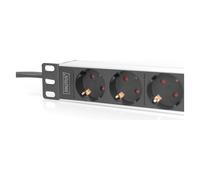 Digitus Multiprise DN-95418 1U 10" rack 4 prises Type F 250V 16A Câble 2 m Aluminium
