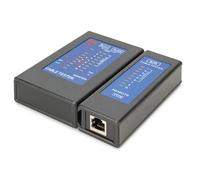 DIGITUS Testeur de câble réseau - pour câbles RJ45 & RJ11 - avec testeur PoE - détection du blindage - pour câbles CAT 5, CAT 5e, CAT 6 et CAT 6A - Noir