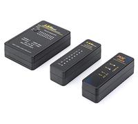 Digitus Testeur de Câble DN-14001-1: RJ45/BNC, Test PoE, Boucle & Distance, LED, avec Adaptateurs BNC & Mallette, Alimentation 9V, Certification CE