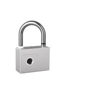 DIGNIFE Serrure de porte intelligente, Cadenas intelligent à empreintes digitales, contrôle par application Bluetooth étanche for casier et portail(Silver)