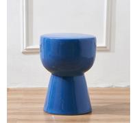 DIHRVTHC Tabouret Jardin Ceramique Table d Appoint Tambour Moderne Siege d Appoint de Balcon Bout de Canape de Salon Stable Support Plante Exterieur Antiderapant Elegant(Blauw)