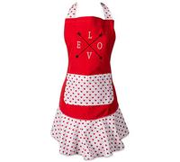 DII 100% Coton, Tablier de Chef de Cuisine à Volants, Attaches réglables au Cou et à la Taille, Poche Avant, Parfait pour la Cuisine, la pâtisserie, Les travaux manuels et Plus Encore