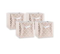 DII (11 x 11 x 11 cm) Double Diamond Cupper-Lot de 4, Blanc, Petit-11 x 11 x 11