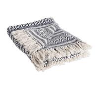 DII Adobe Couvre-lit tissé à Rayures, en Coton, Bleu Marine, 127 x 152 cm