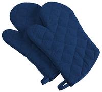 DII Basic Terry Collection Lot de 2 maniques matelassées 100% Coton Bleu Nautique