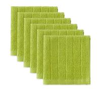 DII Basic Terry Collection Lot de 6 torchons à Carreaux de fenêtre Solides, 30,5 x 30,5 cm, Avocat