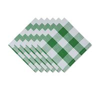 DII Buffalo Check Collection Lot de 6 Serviettes de Table en Coton Vert/Blanc 50,8 x 50,8 cm