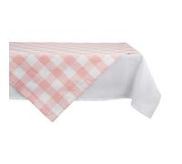 DII Buffalo Check Collection Nappe Classique de Style Rustique Rose et Blanc 101,6 x 101,6 cm