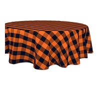 DII Buffalo Check Collection Nappe de Ferme Classique en Coton Orange et Noir, 177,8 cm