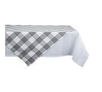 DII Buffalo Check Collection Nappe de Table Classique de Ferme, 101,6 x 101,6 cm, Gris et Blanc