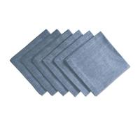 DII CAMZ36965 Lot de 6 Serviettes en Chambray 100% Coton, surdimensionnées, Basiques pour Tous Les Jours, Bleu