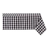 DII Checkered Tabletop Collection Nappe 100% Coton, Lavable en Machine, 152,4 x 213,4 cm, Noire