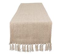 DII Chemin de Table Chevron Coton Pierre 15x108